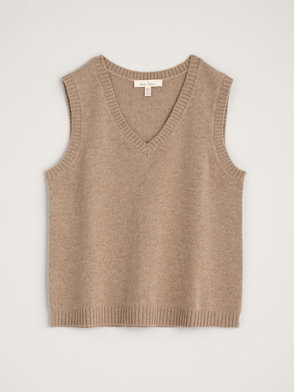 Dark Wheat East View Vest V-Neck