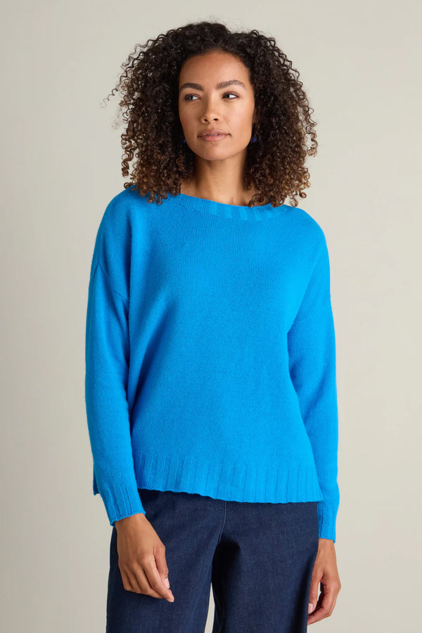 Turquoise Merino Wool Crop Jumper