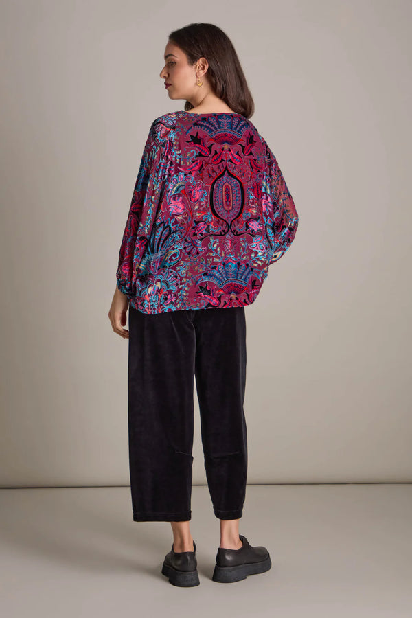 Winter Paisley Devore Top