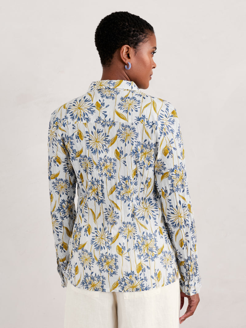 Agapanthus Lino Chalk Larissa Shirt