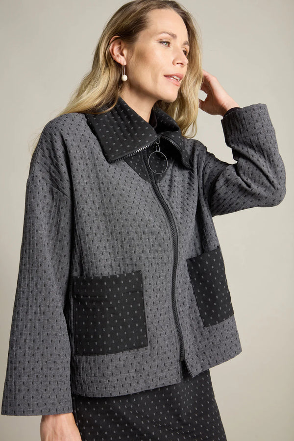 Square Jacquard Boxy Jacket